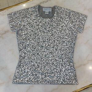 Cashmere & sequins sweater by Saks Fifth Ave Folio Collection🌻